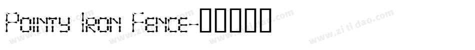 Pointy Iron Fence字体转换